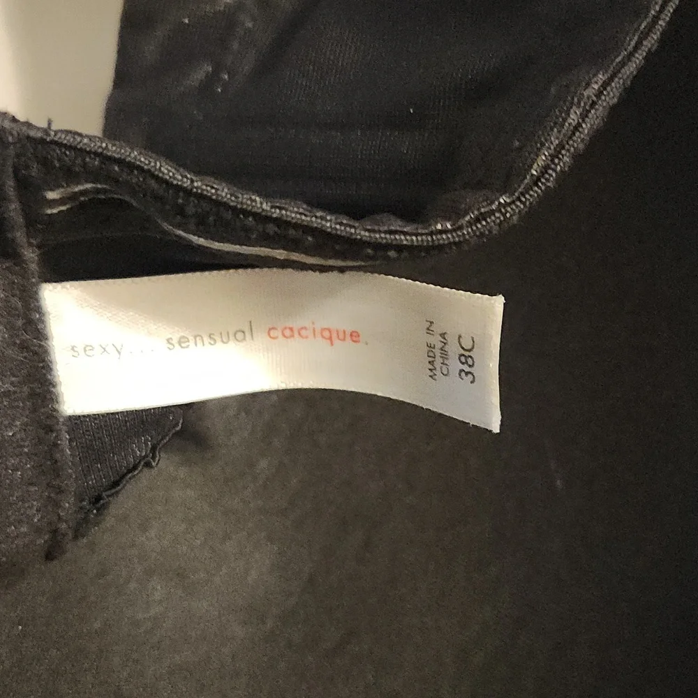 Cacique Elegant Black Strapless Bra 38C - Picture 2 of 5